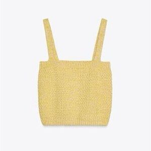 Zara Yellow Knit Tank Top